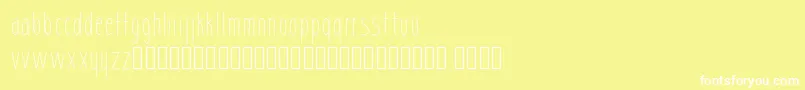 フォントsharik – 黄色い背景に白い文字