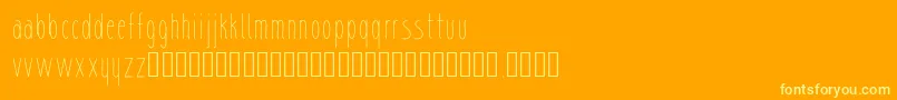 sharik-Schriftart – Gelbe Schriften auf orangefarbenem Hintergrund