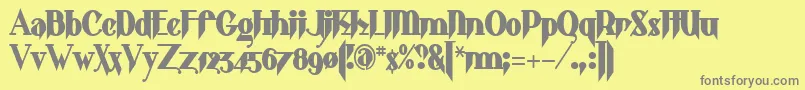 フォントshark    – 黄色の背景に灰色の文字