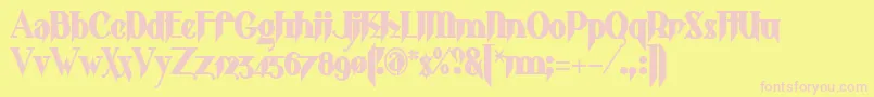 shark    Font – Pink Fonts on Yellow Background