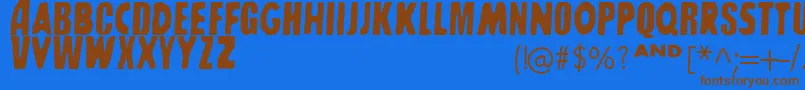 SHARKBOY  lavagirl Font – Brown Fonts on Blue Background