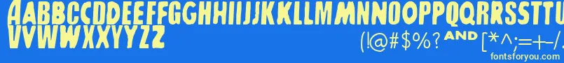 SHARKBOY  lavagirl Font – Yellow Fonts on Blue Background