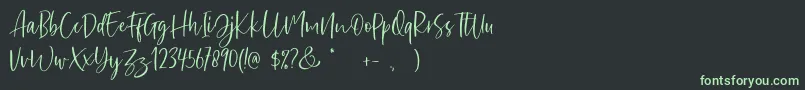 フォントSharon Baker DEMO – 黒い背景に緑の文字