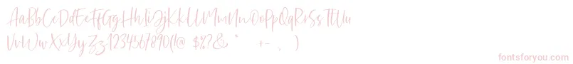 Sharon Baker DEMO Font – Pink Fonts on White Background