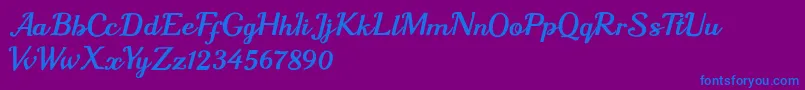 Czcionka sharon queen – niebieskie czcionki na fioletowym tle