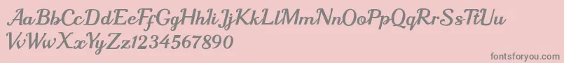 sharon queen Font – Gray Fonts on Pink Background
