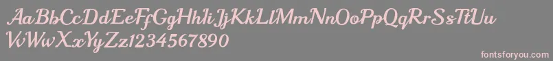 sharon queen Font – Pink Fonts on Gray Background