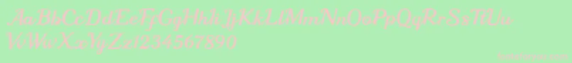 sharon queen Font – Pink Fonts on Green Background