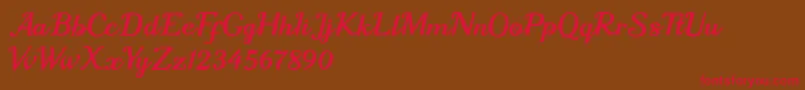 sharon queen Font – Red Fonts on Brown Background