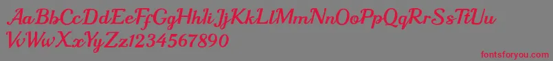 sharon queen Font – Red Fonts on Gray Background