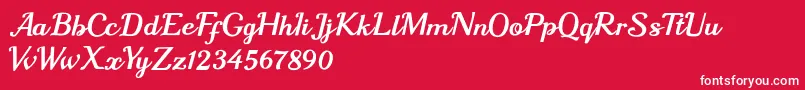 sharon queen Font – White Fonts on Red Background