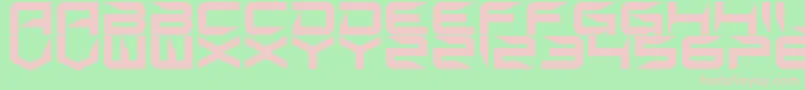 Sharp-fontti – vaaleanpunaiset fontit vihreällä taustalla