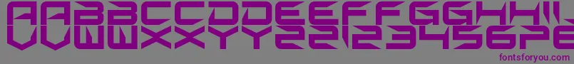 フォントSharp – 紫色のフォント、灰色の背景