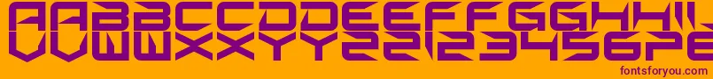 Sharp Font – Purple Fonts on Orange Background