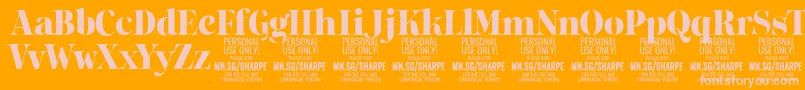 fuente SharpeBl PERSONAL – Fuentes Rosadas Sobre Fondo Naranja
