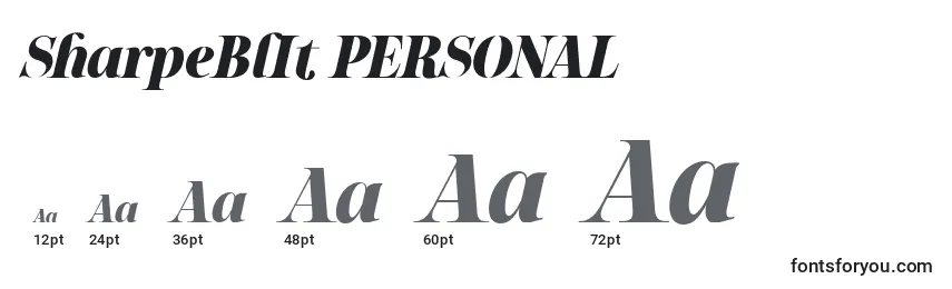 SharpeBlIt PERSONAL Font Sizes