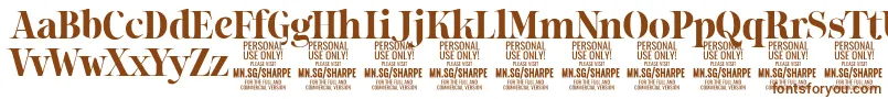 SharpeBo PERSONAL Font – Brown Fonts on White Background
