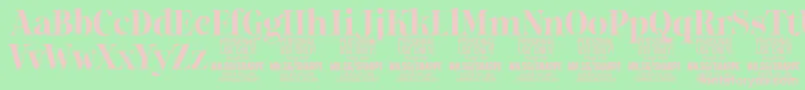 SharpeBo PERSONAL Font – Pink Fonts on Green Background