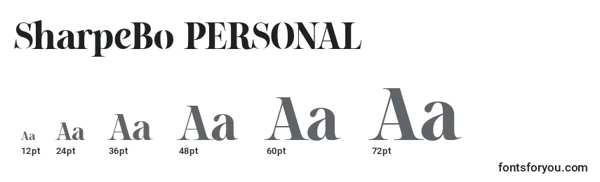 SharpeBo PERSONAL Font Sizes