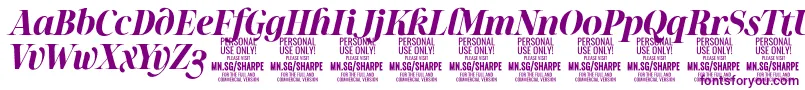 Czcionka SharpeBoIt PERSONAL – fioletowe czcionki
