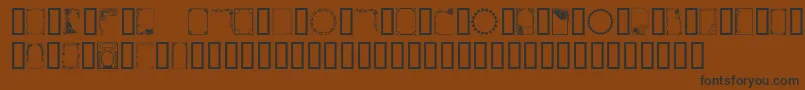 Framesandbordersii Font – Black Fonts on Brown Background