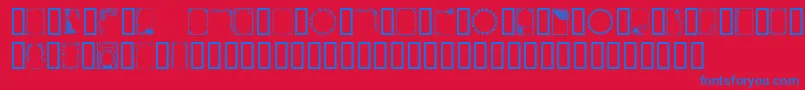 Framesandbordersii Font – Blue Fonts on Red Background