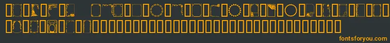 Framesandbordersii Font – Orange Fonts on Black Background