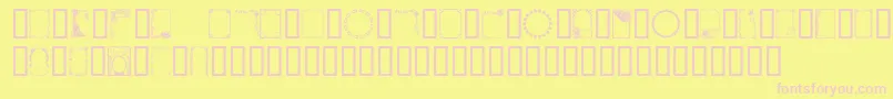 Framesandbordersii Font – Pink Fonts on Yellow Background