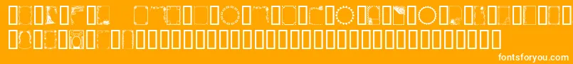 Framesandbordersii Font – White Fonts on Orange Background