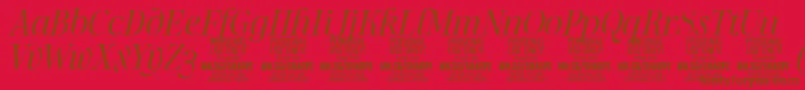 SharpeLiIt PERSONAL Font – Brown Fonts on Red Background