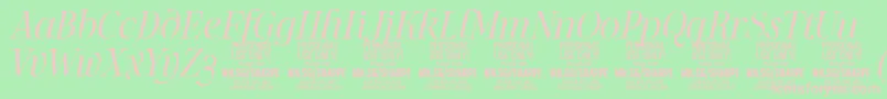 SharpeLiIt PERSONAL Font – Pink Fonts on Green Background