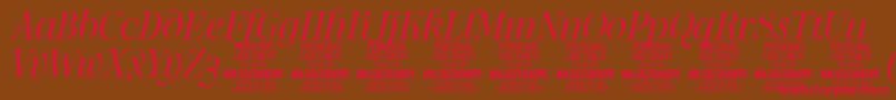 SharpeLiIt PERSONAL Font – Red Fonts on Brown Background