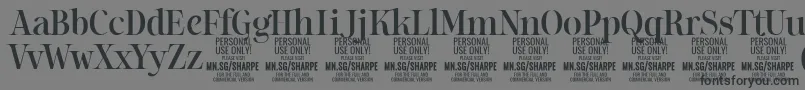 SharpeMe PERSONAL Font – Black Fonts on Gray Background