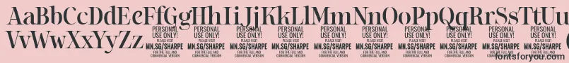 SharpeMe PERSONAL Font – Black Fonts on Pink Background