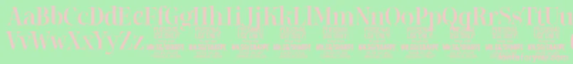 SharpeMe PERSONAL Font – Pink Fonts on Green Background