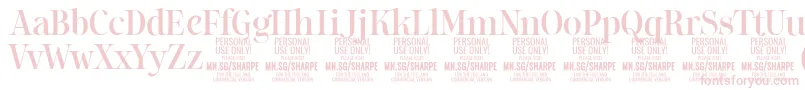 SharpeMe PERSONAL Font – Pink Fonts on White Background