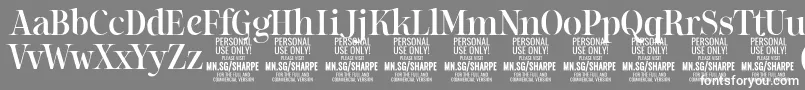 SharpeMe PERSONAL Font – White Fonts on Gray Background