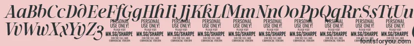 SharpeMeIt PERSONAL Font – Black Fonts on Pink Background