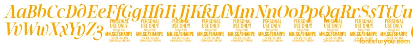 SharpeMeIt PERSONAL-Schriftart – Orangefarbene Schriften