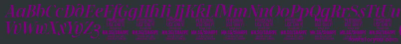 SharpeMeIt PERSONAL Font – Purple Fonts on Black Background