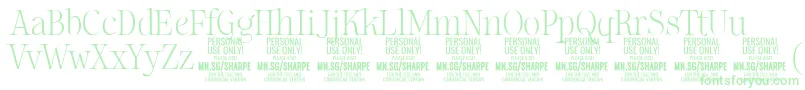 Weitere Informationen zur SharpeTh PERSONAL-Schriftart SharpeTh PERSONAL-Schriftart – Grüne Schriften