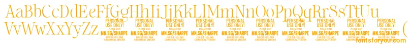 SharpeTh PERSONALフォントについての詳細 フォントSharpeTh PERSONAL – オレンジのフォント