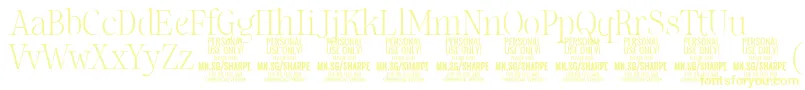 SharpeTh PERSONAL-Schriftart – Gelbe Schriften