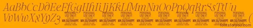 Police SharpeThIt PERSONAL – polices brunes sur fond orange