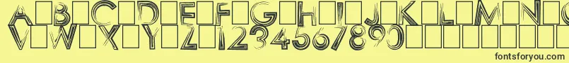 Sharpy Font – Black Fonts on Yellow Background