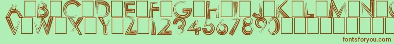 Sharpy Font – Brown Fonts on Green Background