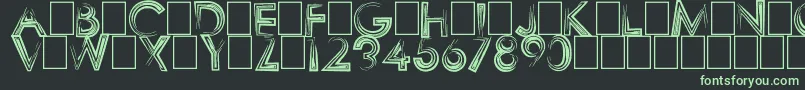 Sharpy Font – Green Fonts on Black Background