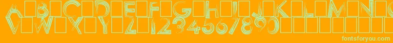 Sharpy Font – Green Fonts on Orange Background