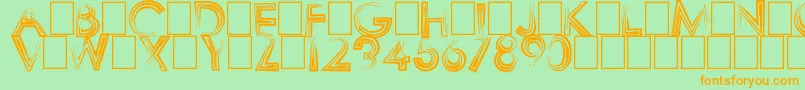 Sharpy Font – Orange Fonts on Green Background