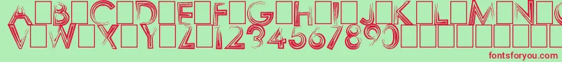 Sharpy Font – Red Fonts on Green Background